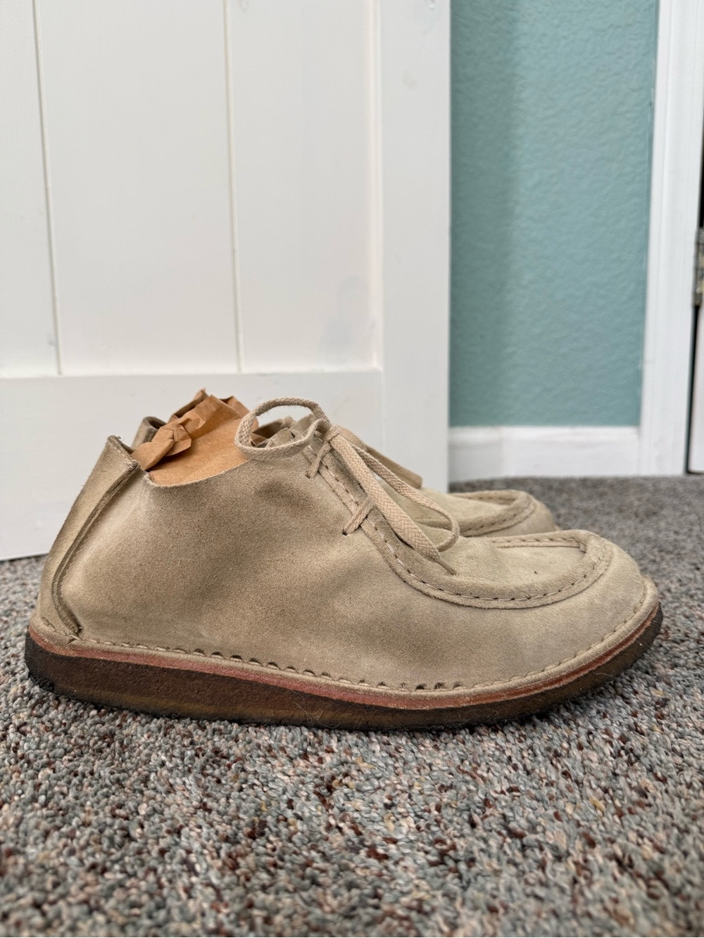 Astorflex BEENFLEX Stone Beige Suede Derbies 9